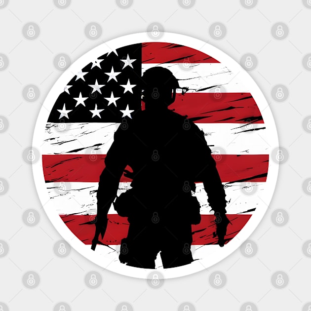 American Soldier Patriotism Magnet by SimpliPrinter